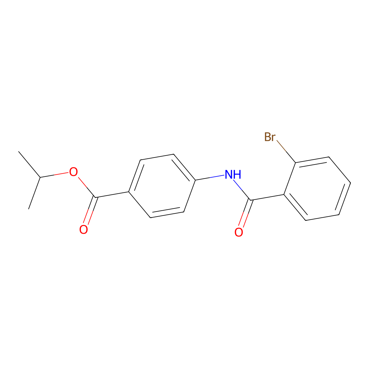 Propan-2-yl 4-[(2-bromobenzoyl)amino]benzoate molecular structure, CAS 332023-34-4