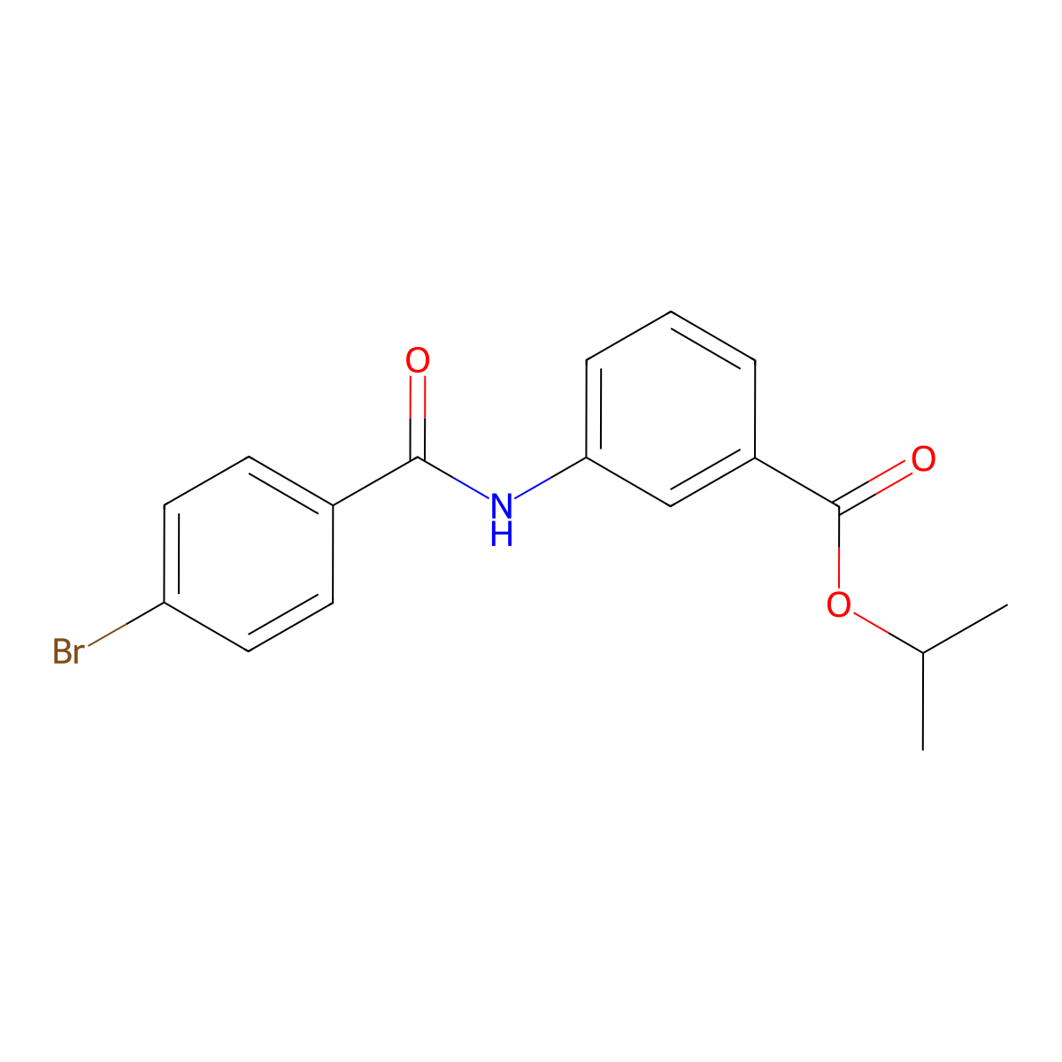 Propan-2-yl 3-[(4-bromobenzoyl)amino]benzoate molecular structure, CAS 332023-73-1