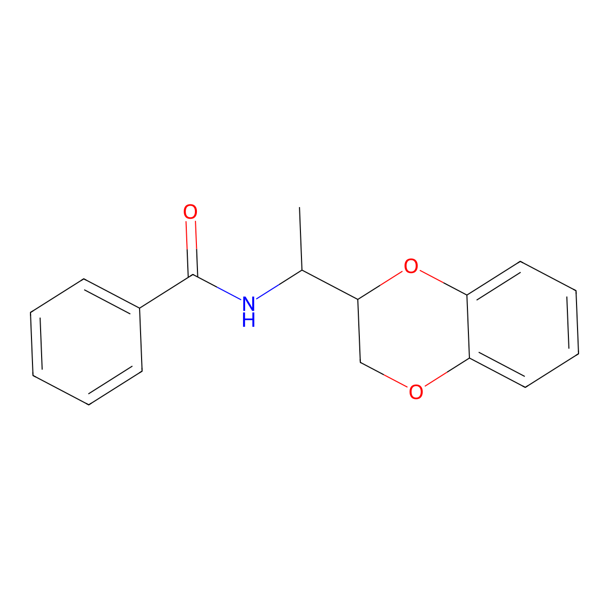 N-[1-(2,3-dihydro-1,4-benzodioxin-2-yl)ethyl]benzamide molecular structure, CAS 332024-94-9