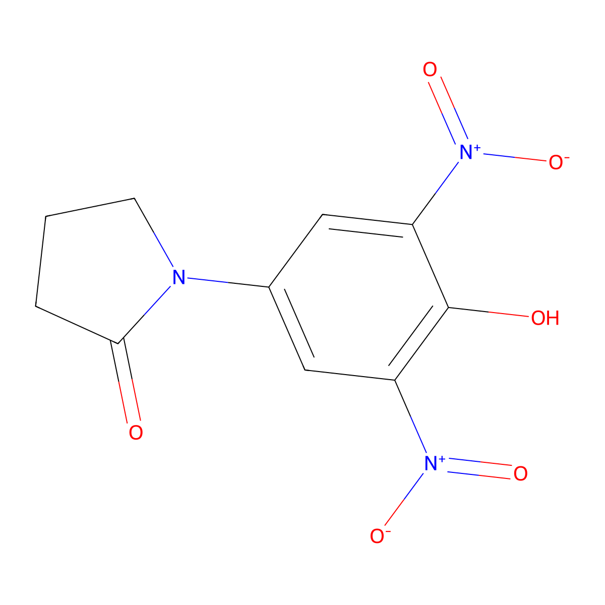 1-(4-Hydroxy-3,5-dinitrophenyl)pyrrolidin-2-one molecular structure, CAS 332024-99-4