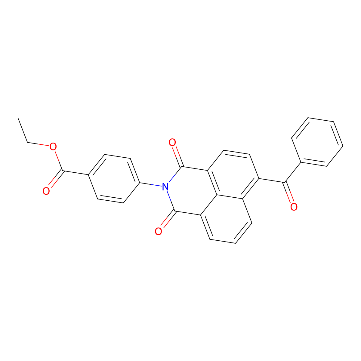 ethyl 4-(1,3-dioxo-6-(phenylcarbonyl)-1H-benzo[de]isoquinolin-2(3H)-yl)benzoate molecular structure, CAS 332025-39-5