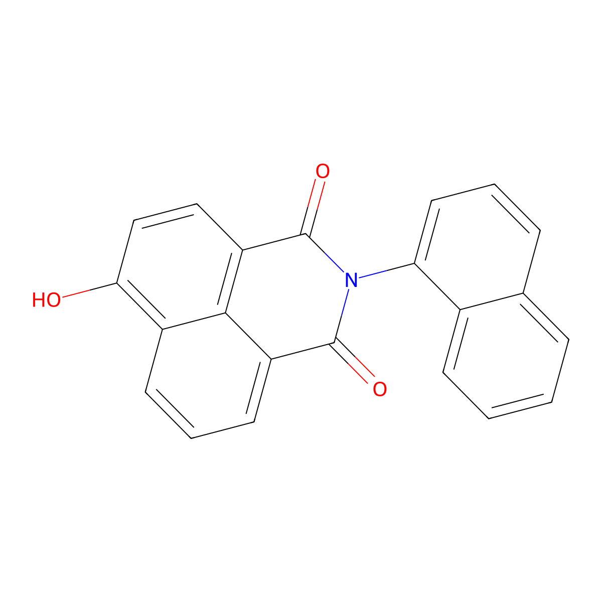 6-hydroxy-2-(naphthalen-1-yl)-1H-benzo[de]isoquinoline-1,3(2H)-dione molecular structure, CAS 332025-41-9