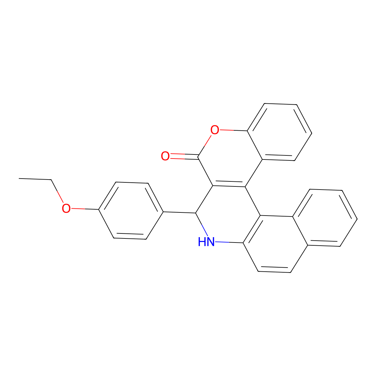 3-(4-ethoxyphenyl)-3,4-dihydro-2H-benzo[f]chromeno[3,4-c]quinolin-2-one molecular structure, CAS 332025-53-3