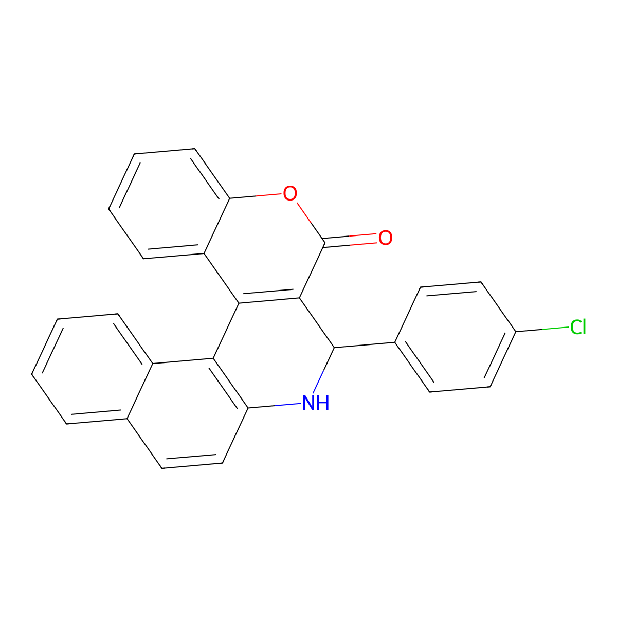 3-(4-Chloro-phenyl)-3,4-dihydro-1-oxa-4-aza-dibenzo[c,g]phenanthren-2-one molecular structure, CAS 332025-57-7