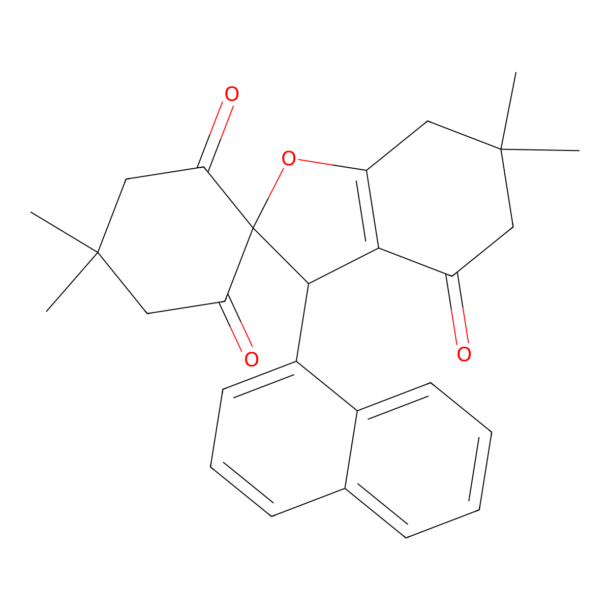 5',5',6,6-tetramethyl-3-naphthalen-1-ylspiro[5,7-dihydro-3H-1-benzofuran-2,2'-cyclohexane]-1',3',4-trione molecular structure, CAS 332025-62-4