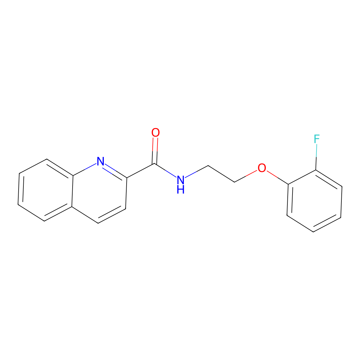 N-[2-(2-fluorophenoxy)ethyl]quinoline-2-carboxamide molecular structure, CAS 332026-39-8