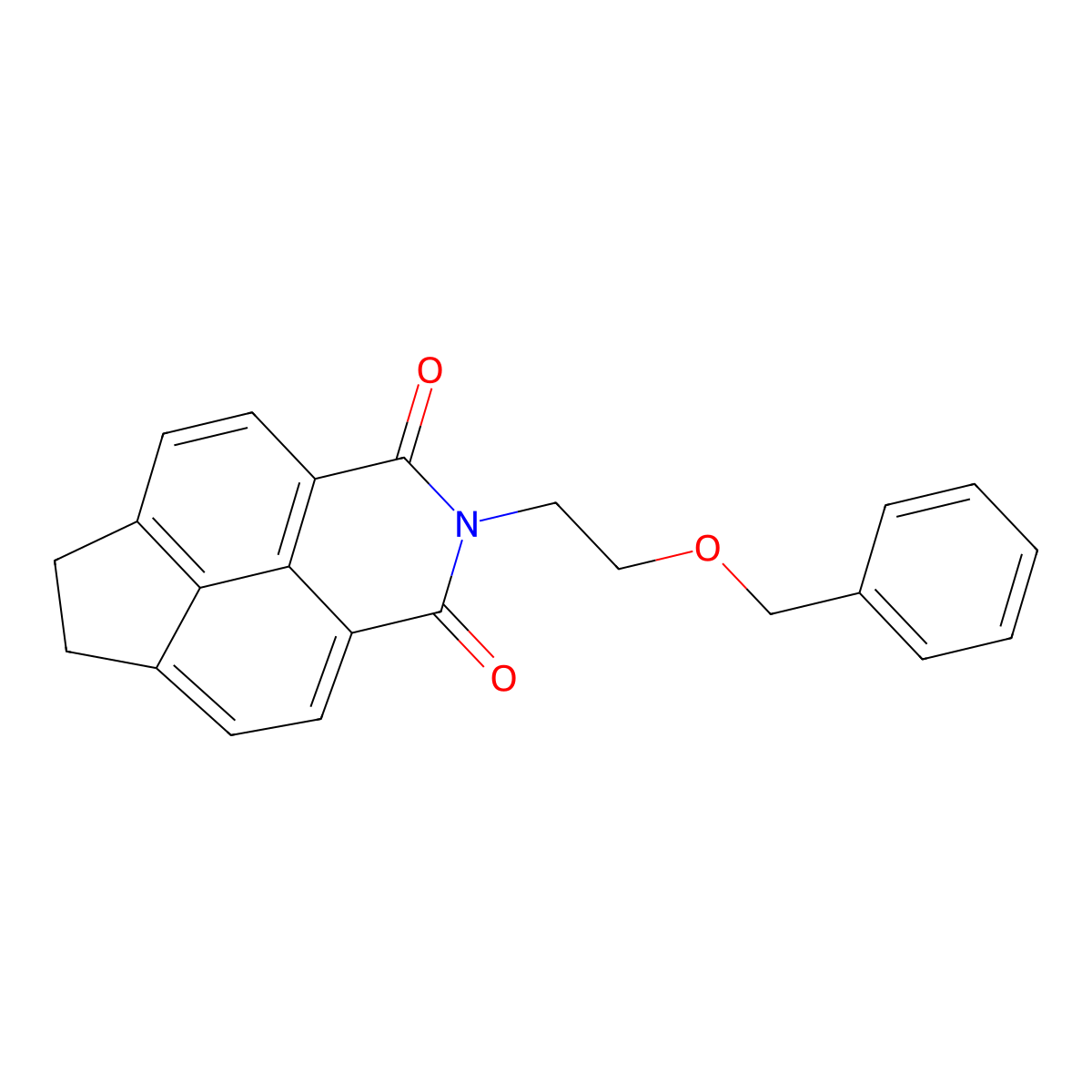 2-[2-(benzyloxy)ethyl]-6,7-dihydro-1H-indeno[6,7,1-def]isoquinoline-1,3(2H)-dione molecular structure, CAS 332026-43-4