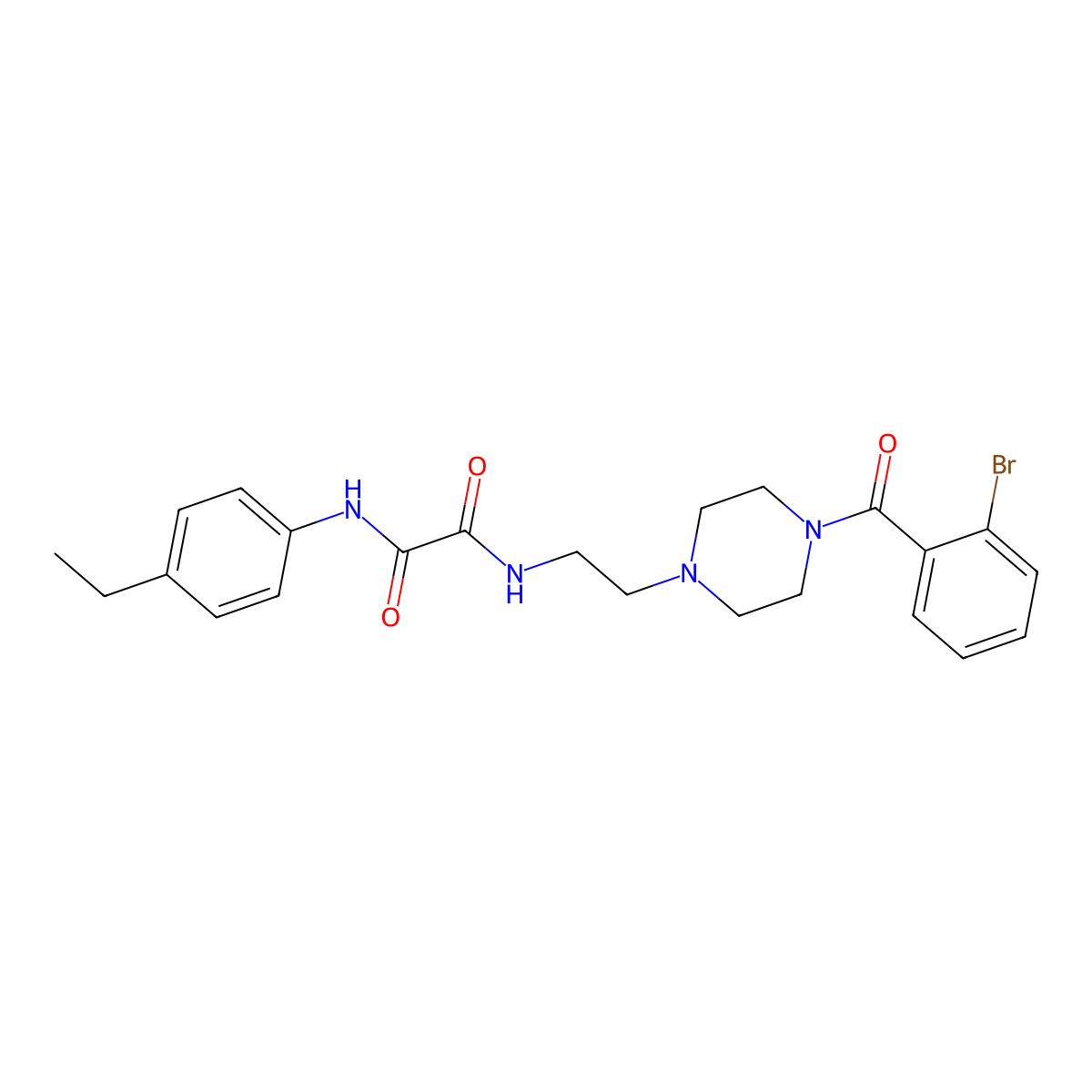 N-[2-[4-(2-bromobenzoyl)piperazin-1-yl]ethyl]-N'-(4-ethylphenyl)oxamide molecular structure, CAS 332027-26-6