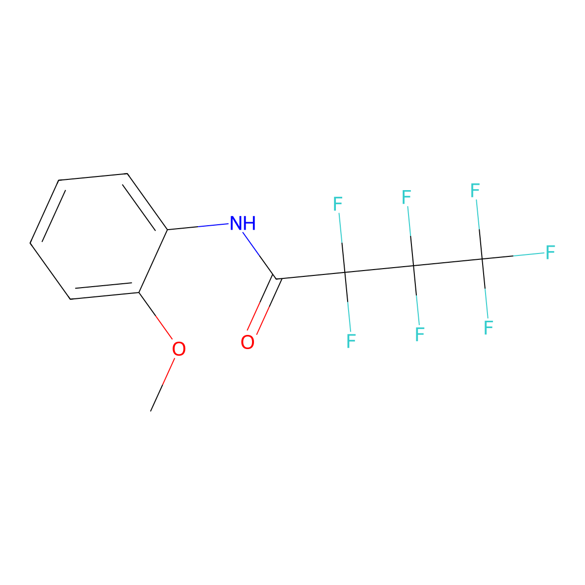 2,2,3,3,4,4,4-heptafluoro-N-(2-methoxyphenyl)butanamide molecular structure, CAS 332027-53-9