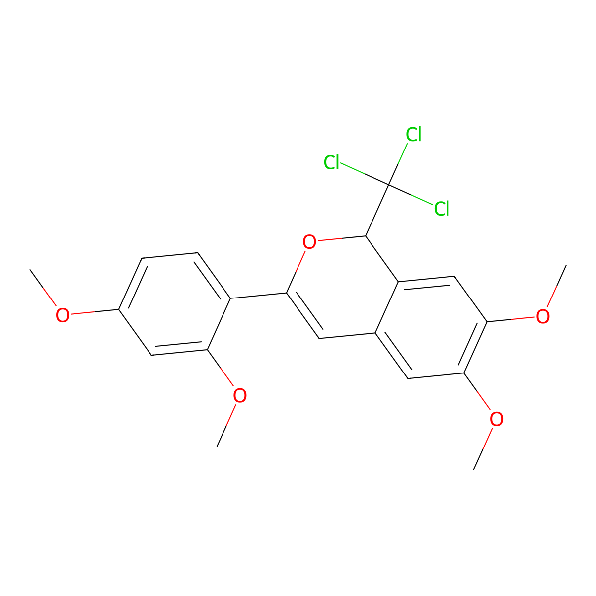 3-(2,4-dimethoxyphenyl)-6,7-dimethoxy-1-(trichloromethyl)-1H-isochromene molecular structure, CAS 332030-49-6
