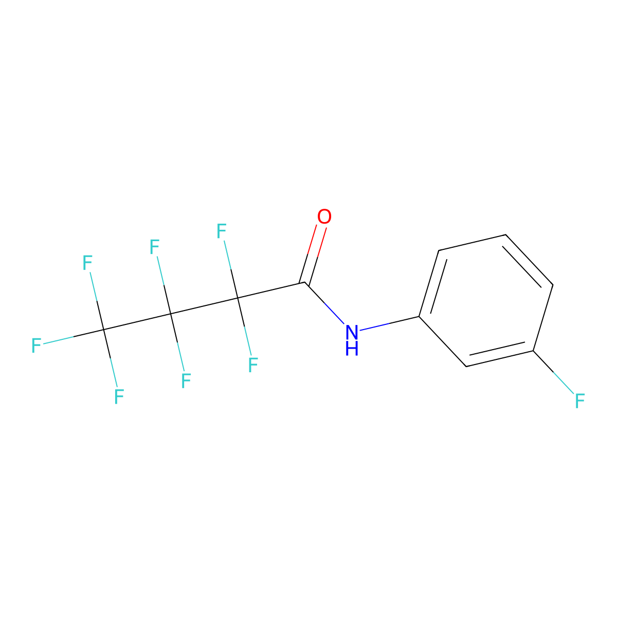 2,2,3,3,4,4,4-Heptafluoro-N-(3-fluorophenyl)butanamide molecular structure, CAS 332031-88-6