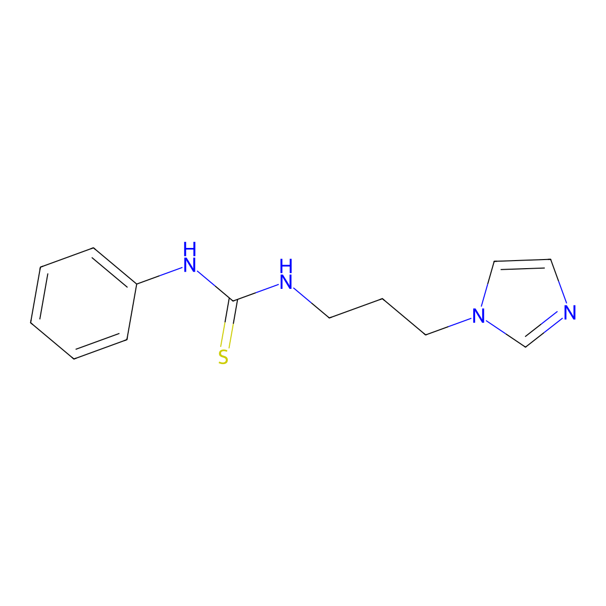 3-[3-(1H-imidazol-1-yl)propyl]-1-phenylthiourea molecular structure, CAS 332032-81-2