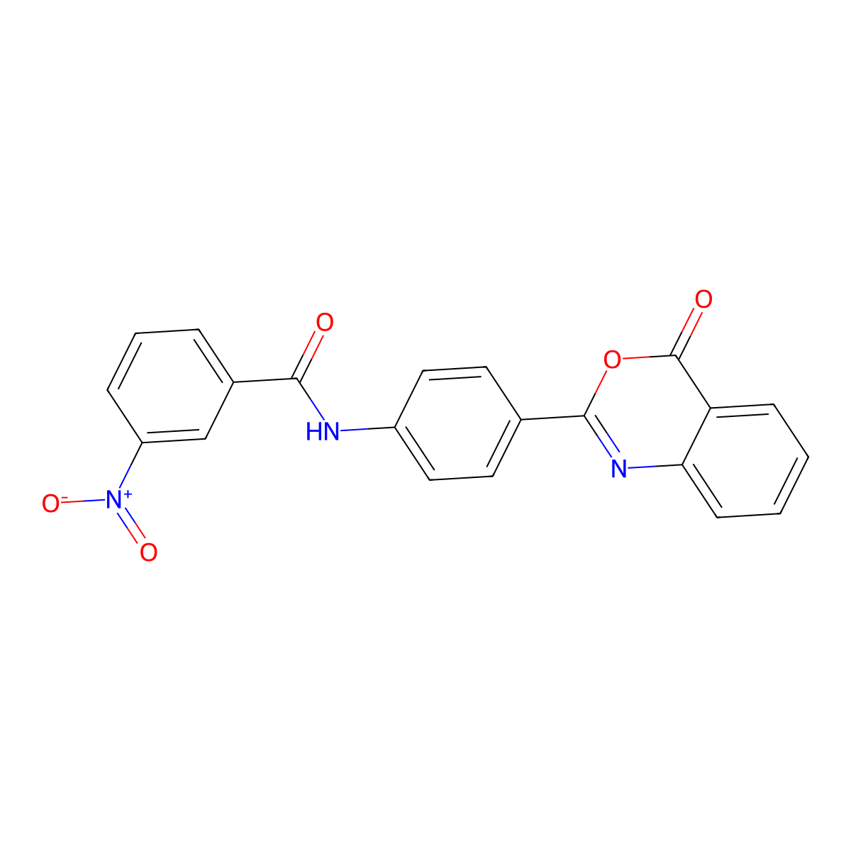3-nitro-N-[4-(4-oxo-3,1-benzoxazin-2-yl)phenyl]benzamide molecular structure, CAS 332033-31-5