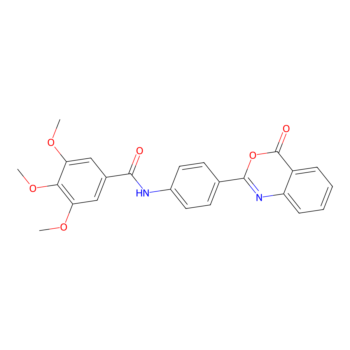 3,4,5-trimethoxy-N-[4-(4-oxo-3,1-benzoxazin-2-yl)phenyl]benzamide molecular structure, CAS 332033-32-6