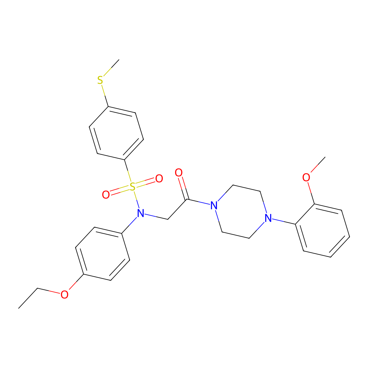 N-(4-ethoxyphenyl)-N-[2-[4-(2-methoxyphenyl)piperazin-1-yl]-2-oxoethyl]-4-methylsulfanylbenzenesulfonamide molecular structure, CAS 332035-11-7
