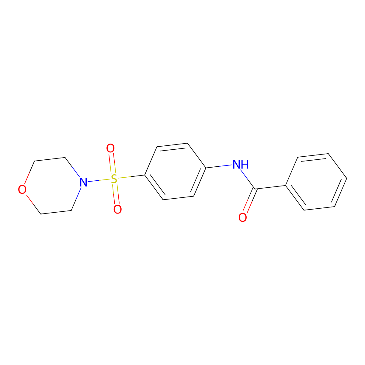 N-[4-(4-morpholinylsulfonyl)phenyl]benzamide molecular structure, CAS 332039-68-6