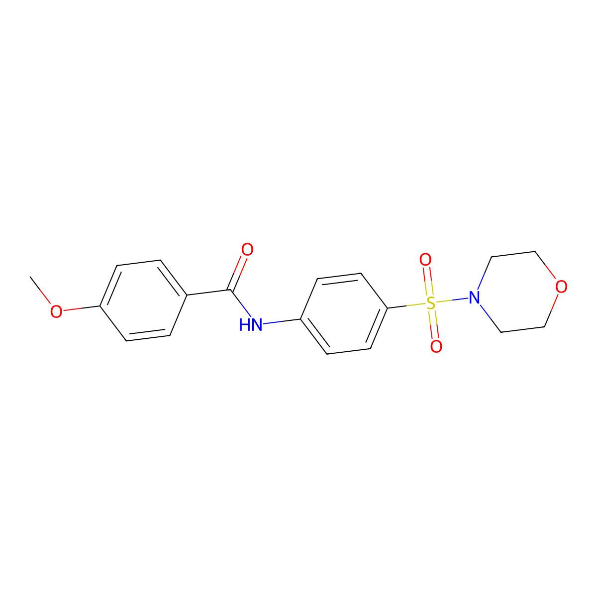 4-methoxy-N-[4-(4-morpholinylsulfonyl)phenyl]benzamide molecular structure, CAS 332039-74-4