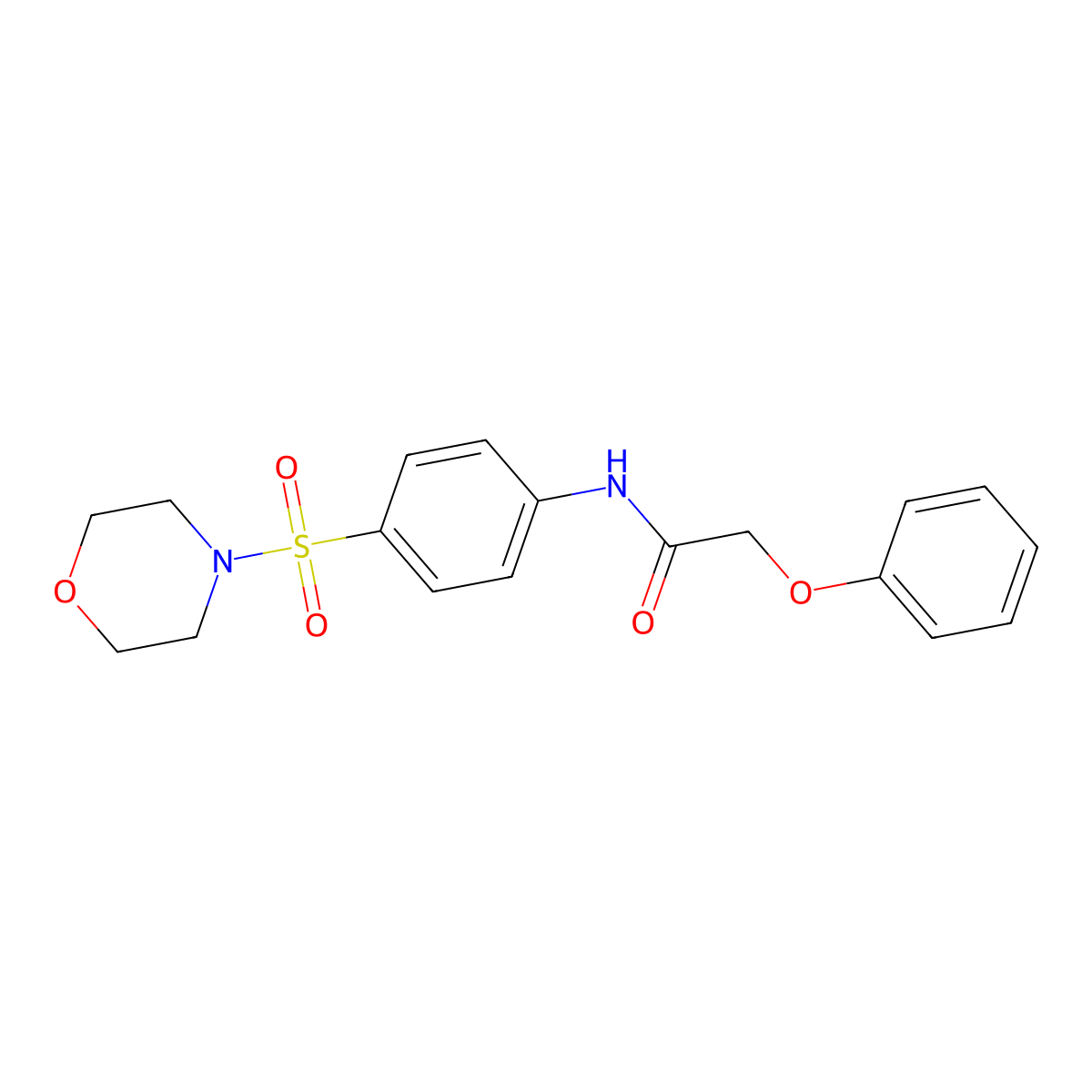 N-[4-(4-morpholinylsulfonyl)phenyl]-2-phenoxyacetamide molecular structure, CAS 332039-77-7