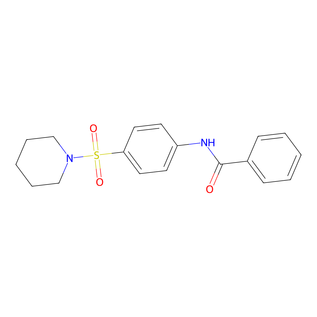 N-[4-(1-piperidinylsulfonyl)phenyl]benzamide molecular structure, CAS 332039-81-3