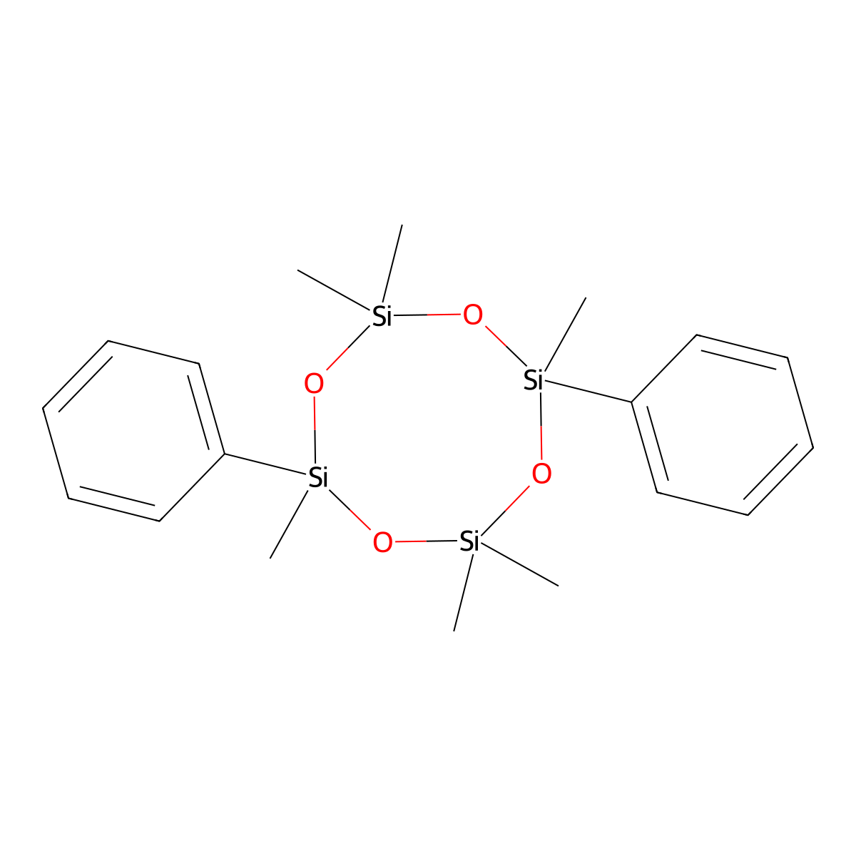 2,2,4,6,6,8-Hexamethyl-4,8-diphenylcyclotetrasiloxane molecular structure, CAS 33204-76-1