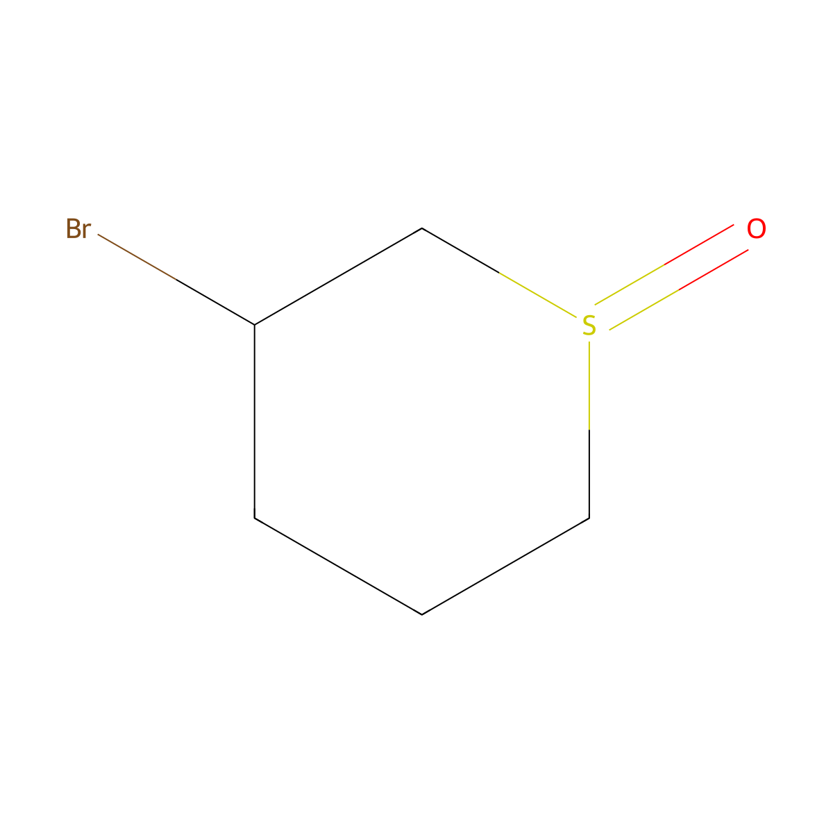3-Bromotetrahydro-2H-thiopyran 1-oxide molecular structure, CAS 332041-59-5