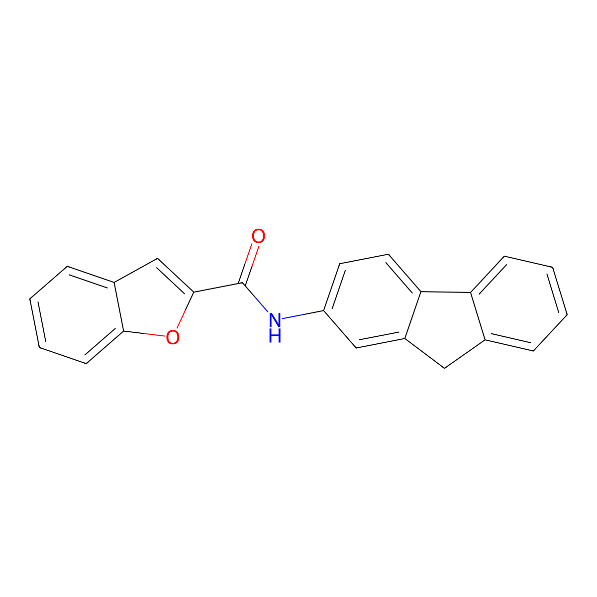 N-(9H-fluoren-2-yl)-1-benzofuran-2-carboxamide molecular structure, CAS 332042-64-5