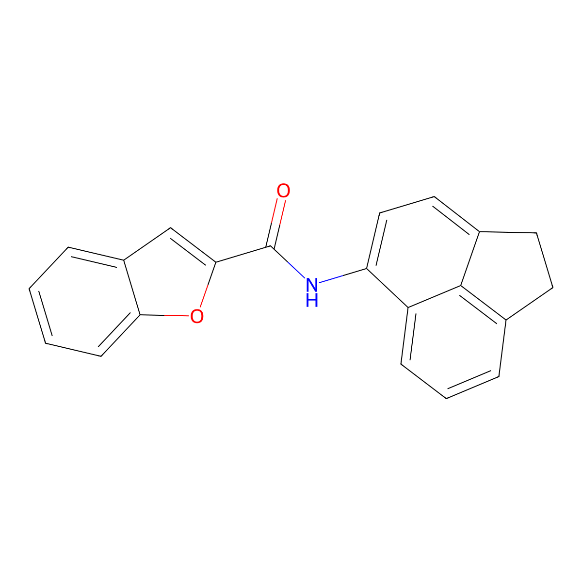 N-(1,2-dihydro-5-acenaphthylenyl)-1-benzofuran-2-carboxamide molecular structure, CAS 332042-74-7
