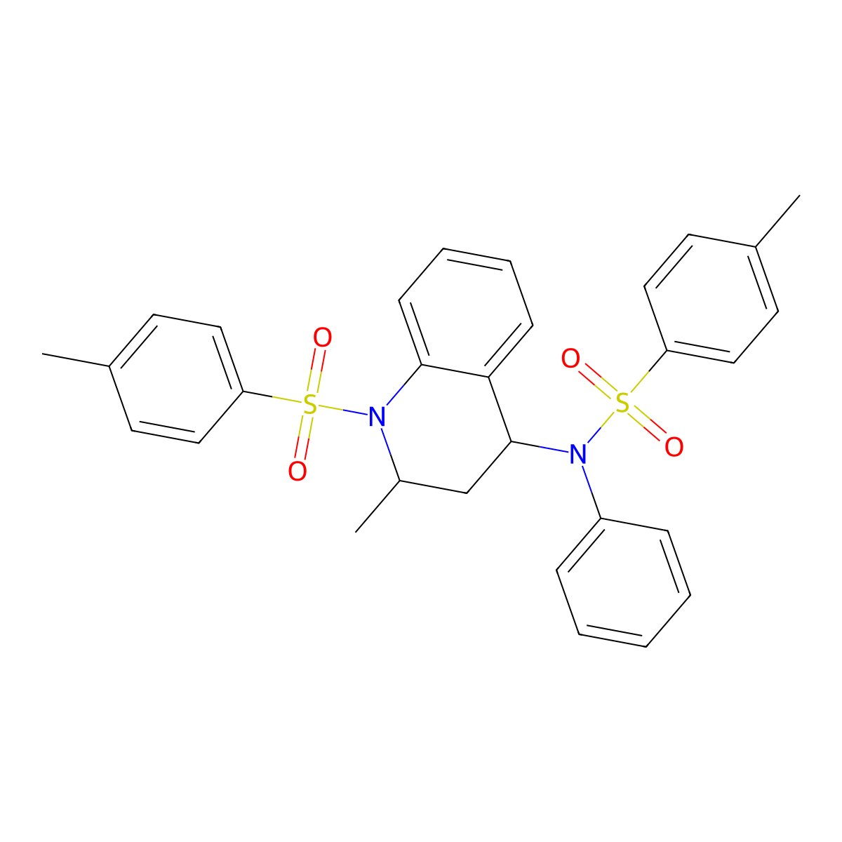 4-methyl-N-{2-methyl-1-[(4-methylphenyl)sulfonyl]-1,2,3,4-tetrahydroquinolin-4-yl}-N-phenylbenzenesulfonamide molecular structure, CAS 332043-74-0