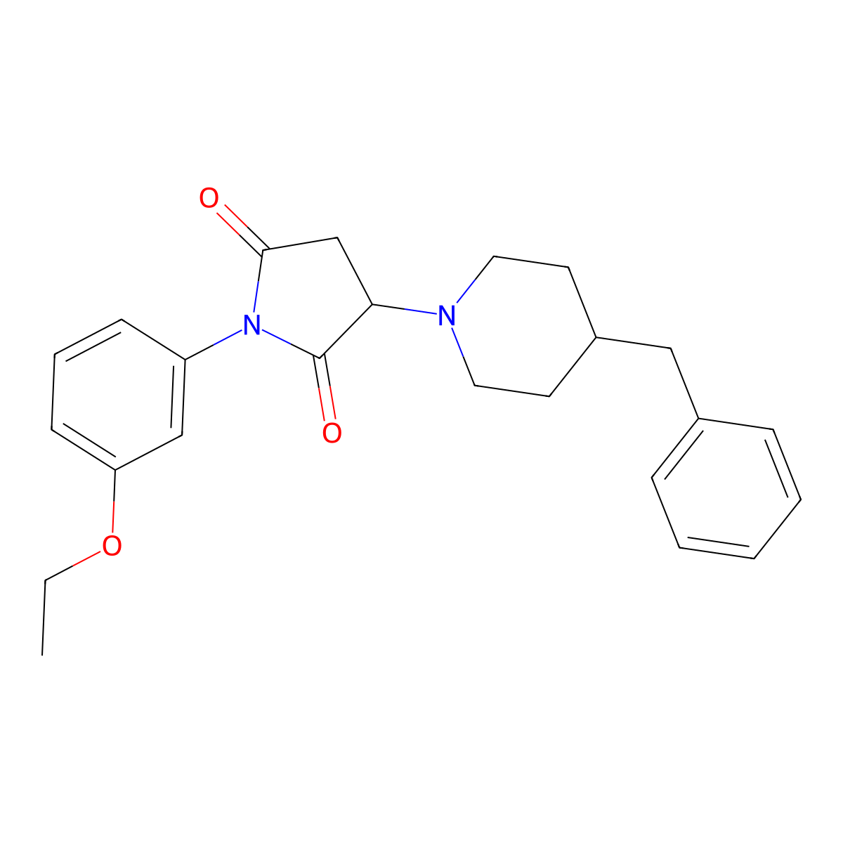 3-(4-Benzylpiperidin-1-yl)-1-(3-ethoxyphenyl)pyrrolidine-2,5-dione molecular structure, CAS 332052-94-5