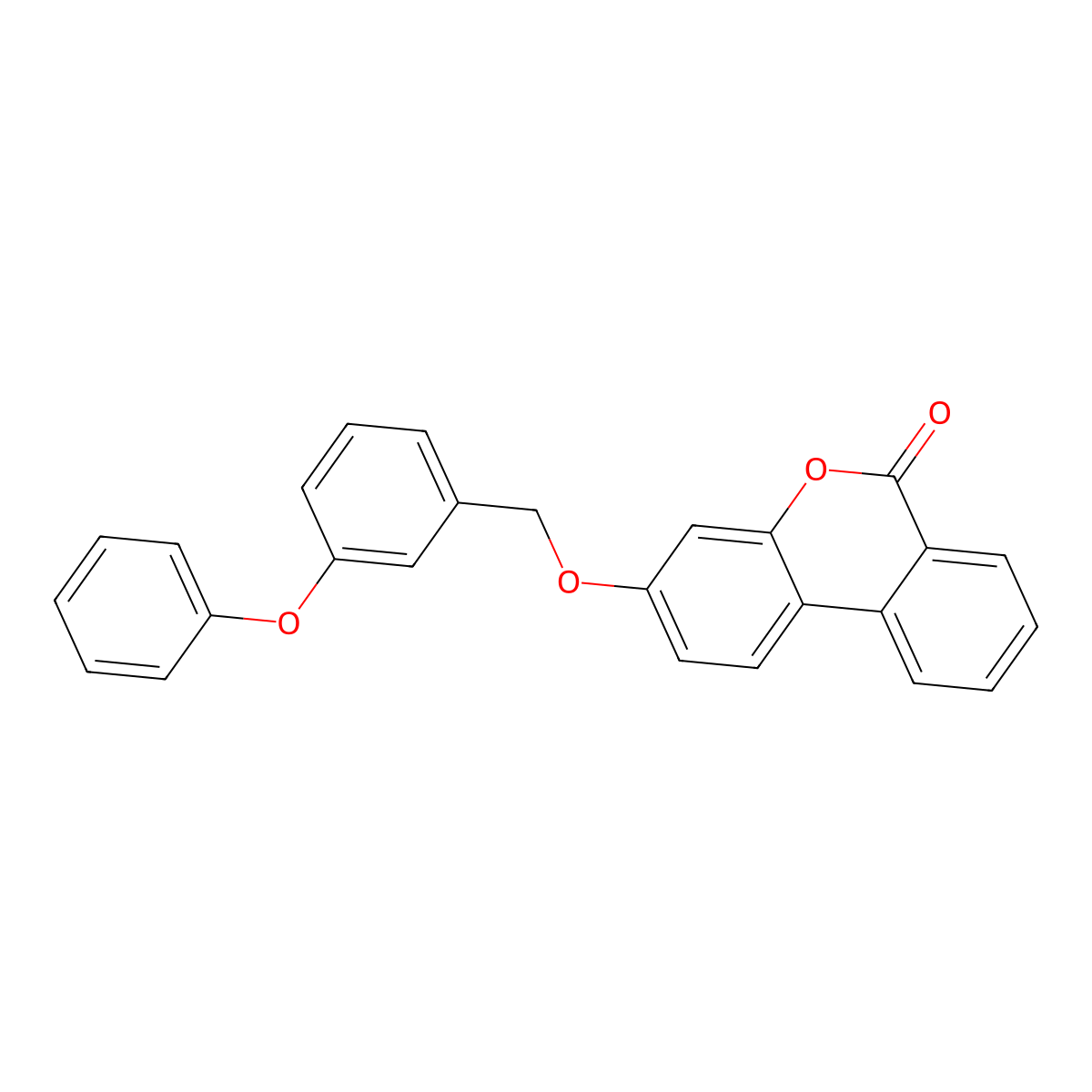3-[(3-Phenoxyphenyl)methoxy]benzo[c]chromen-6-one molecular structure, CAS 332055-33-1