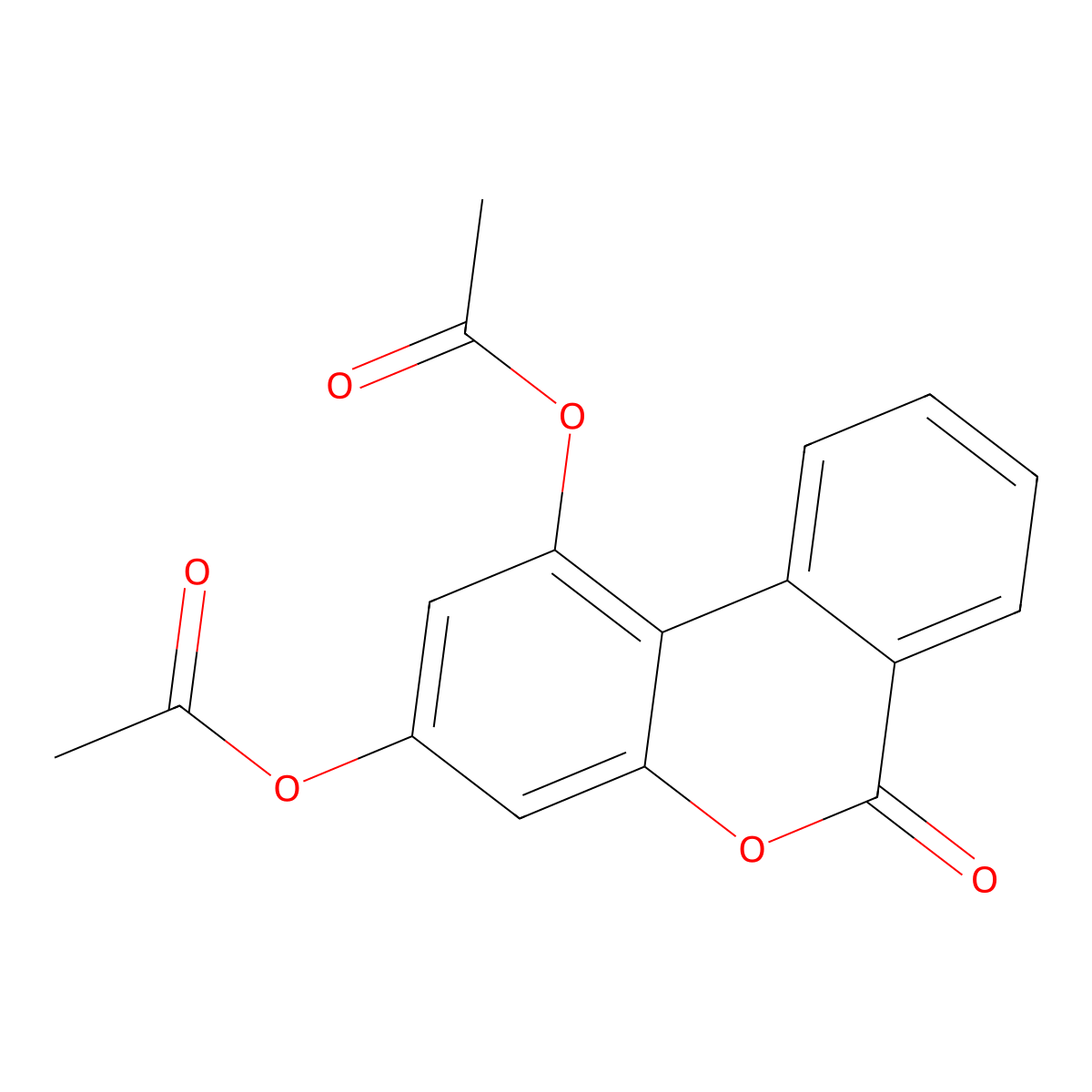 1-(acetyloxy)-6-oxo-6H-benzo[c]chromen-3-yl acetate molecular structure, CAS 332055-35-3