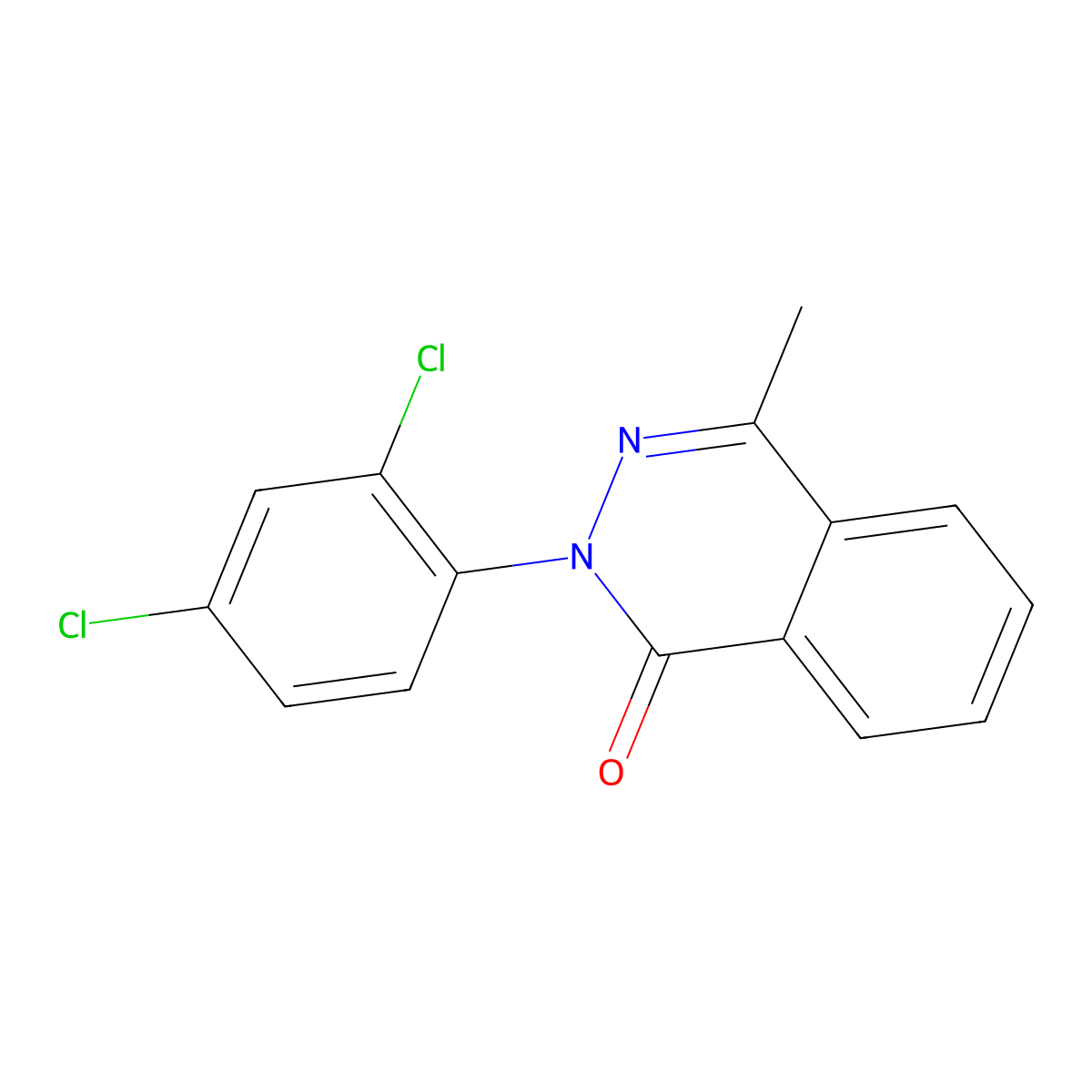 2-(2,4-dichlorophenyl)-4-methylphthalazin-1(2H)-one molecular structure, CAS 332056-23-2