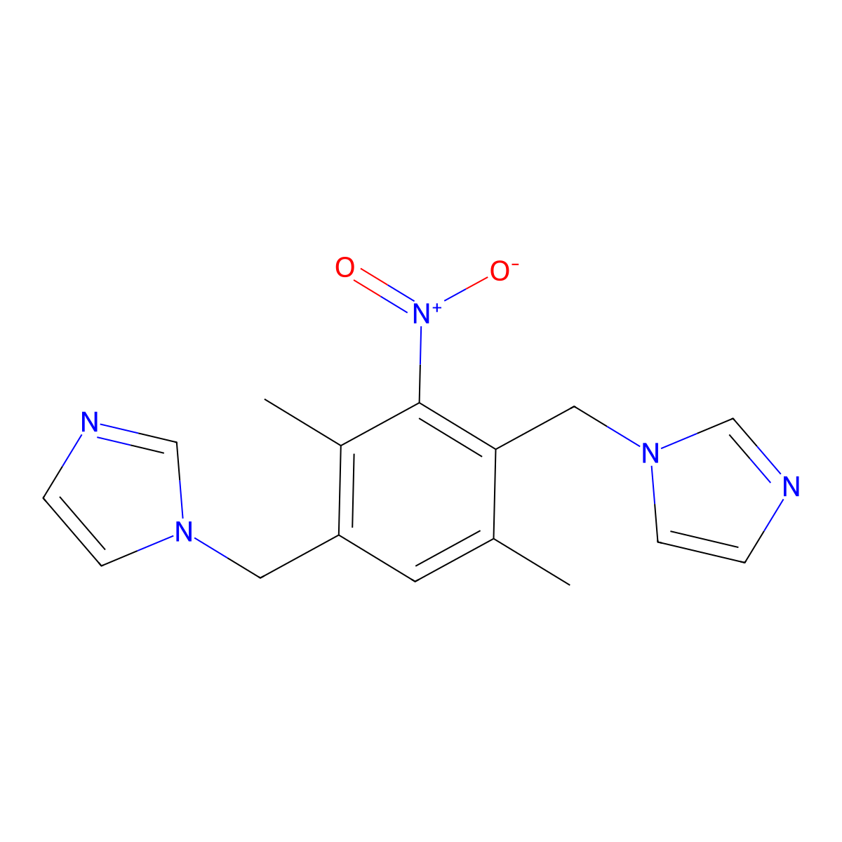 1-[[4-(Imidazol-1-ylmethyl)-2,5-dimethyl-3-nitrophenyl]methyl]imidazole molecular structure, CAS 332056-26-5
