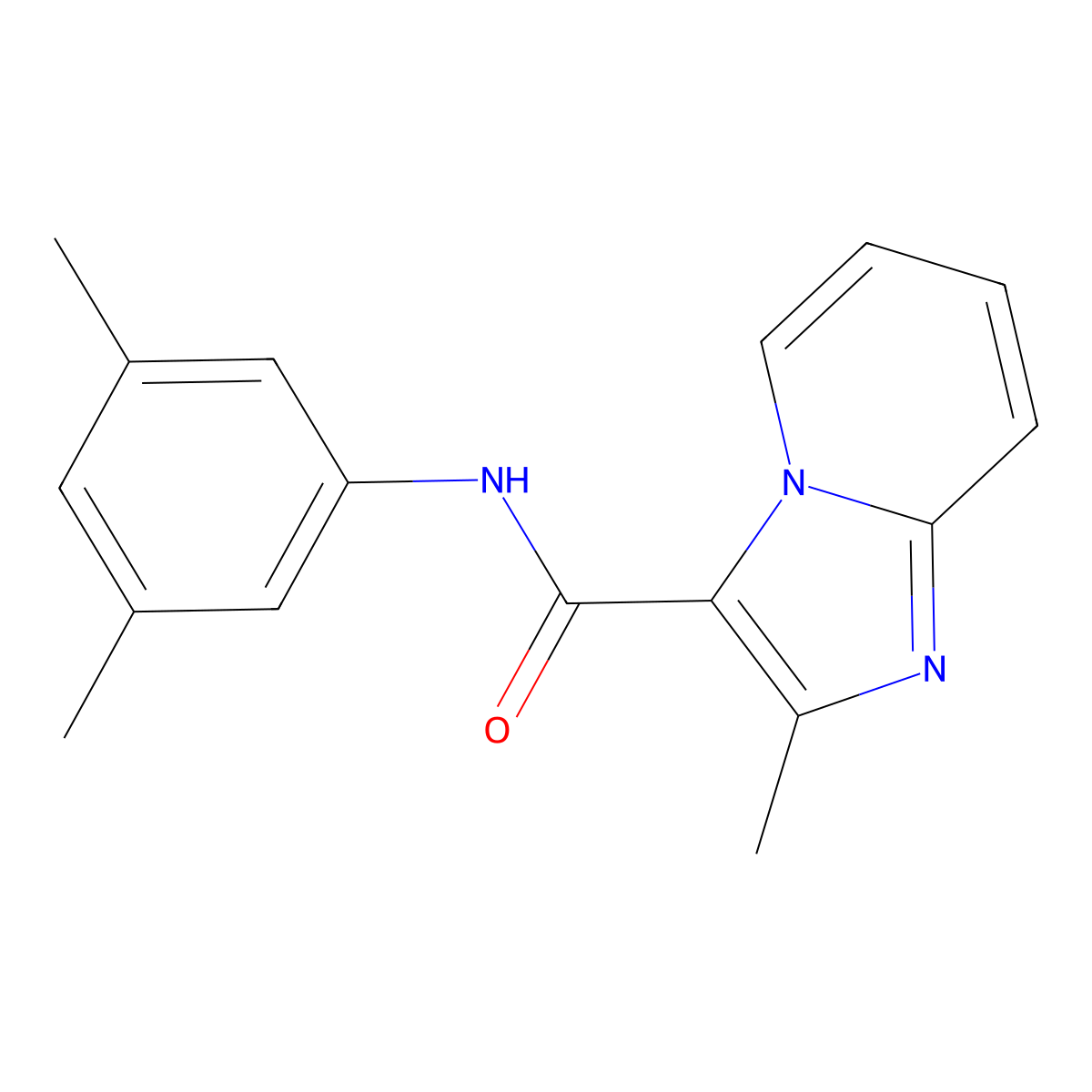 N-(3,5-dimethylphenyl)-2-methylimidazo[1,2-a]pyridine-3-carboxamide molecular structure, CAS 332057-25-7