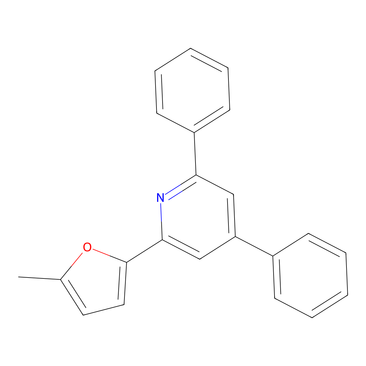 2-(5-Methylfuran-2-yl)-4,6-diphenylpyridine molecular structure, CAS 332059-47-9