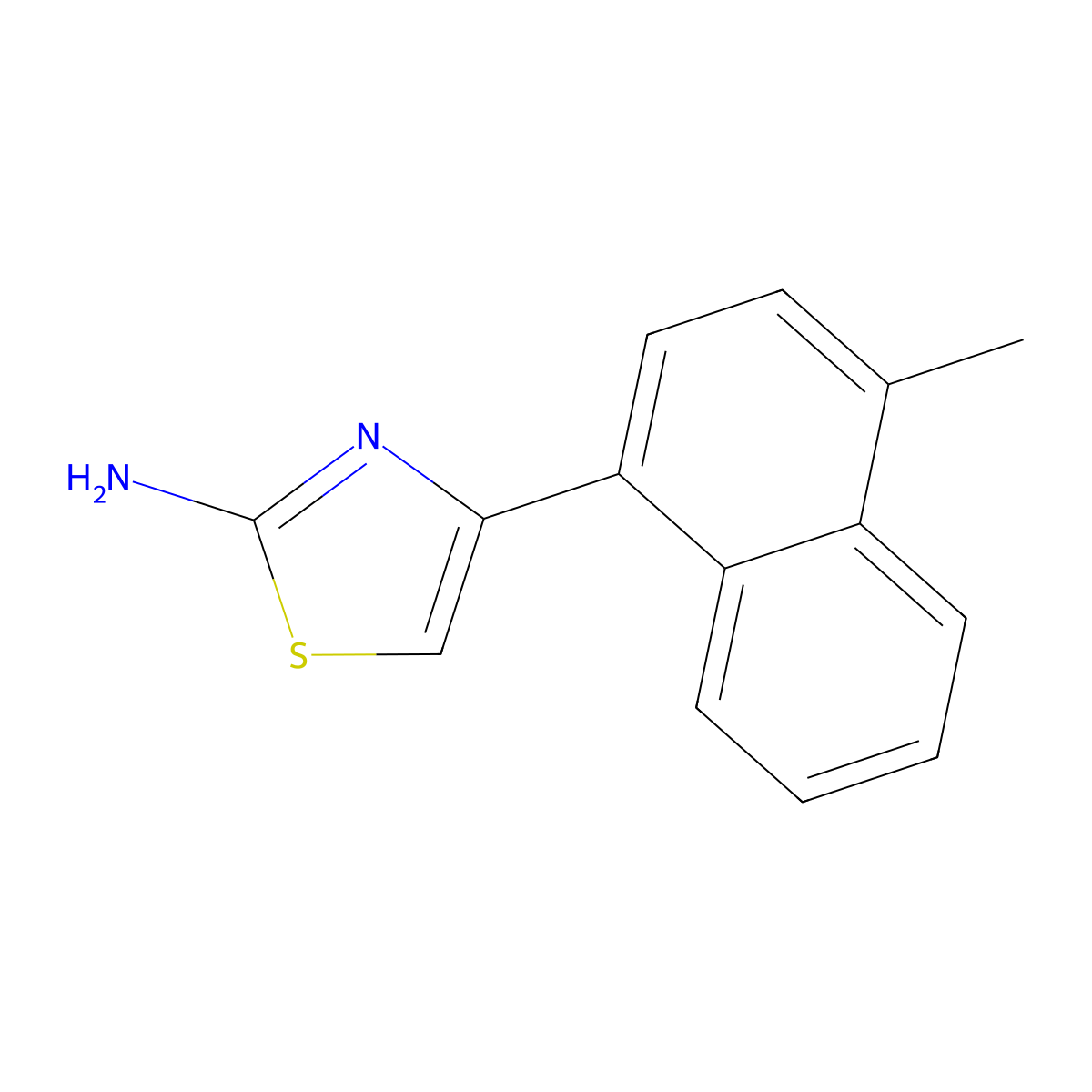 4-(4-Methylnaphthalen-1-yl)thiazol-2-amine molecular structure, CAS 332064-25-2
