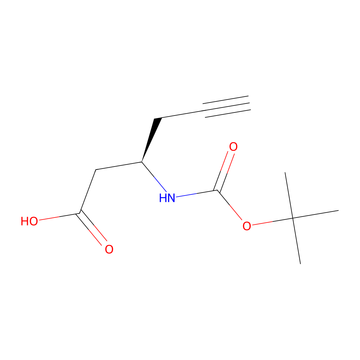 (R)-3-(Boc-amino)-5-hexynoic acid molecular structure, CAS 332064-91-2