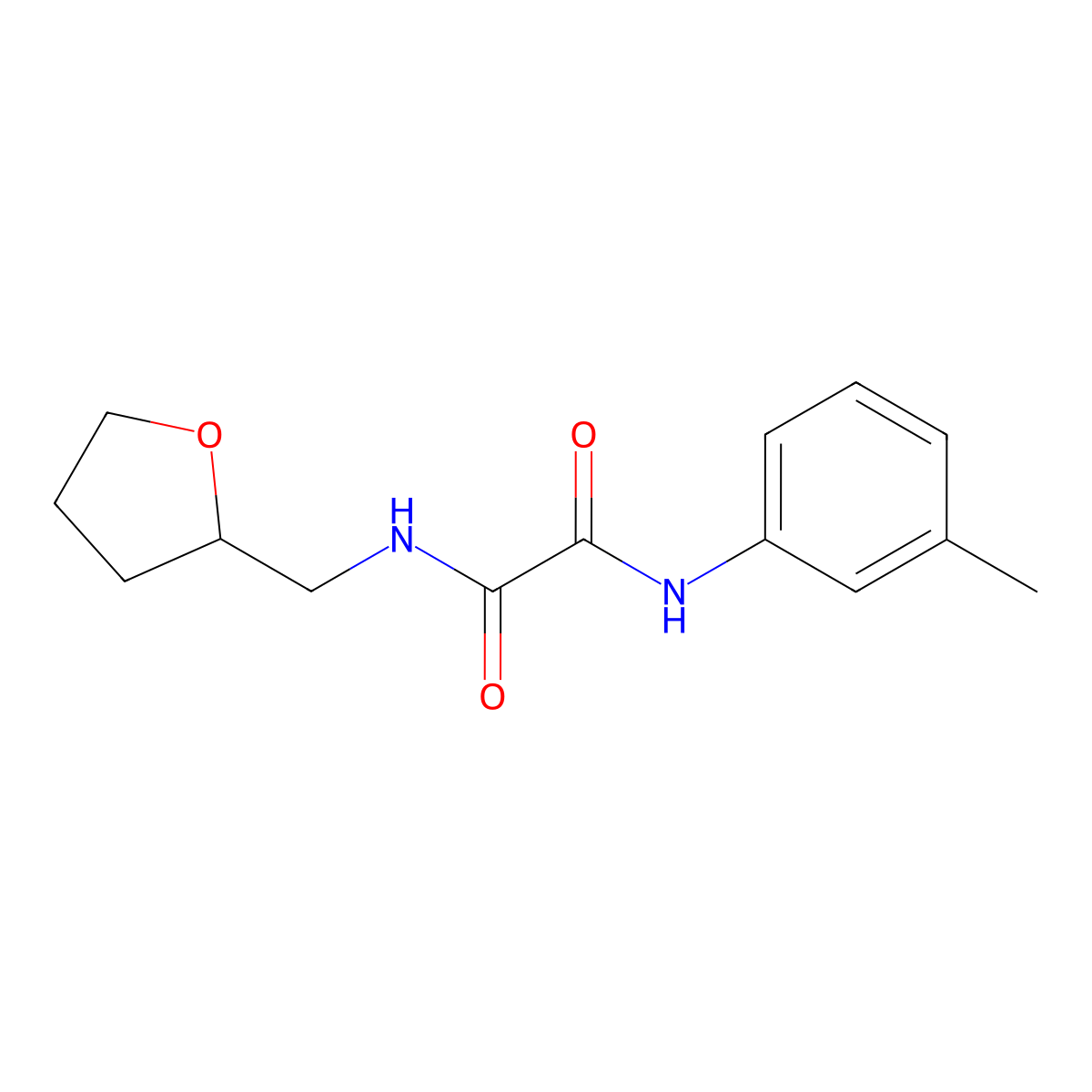 N'-(3-methylphenyl)-N-(oxolan-2-ylmethyl)oxamide molecular structure, CAS 332065-24-4