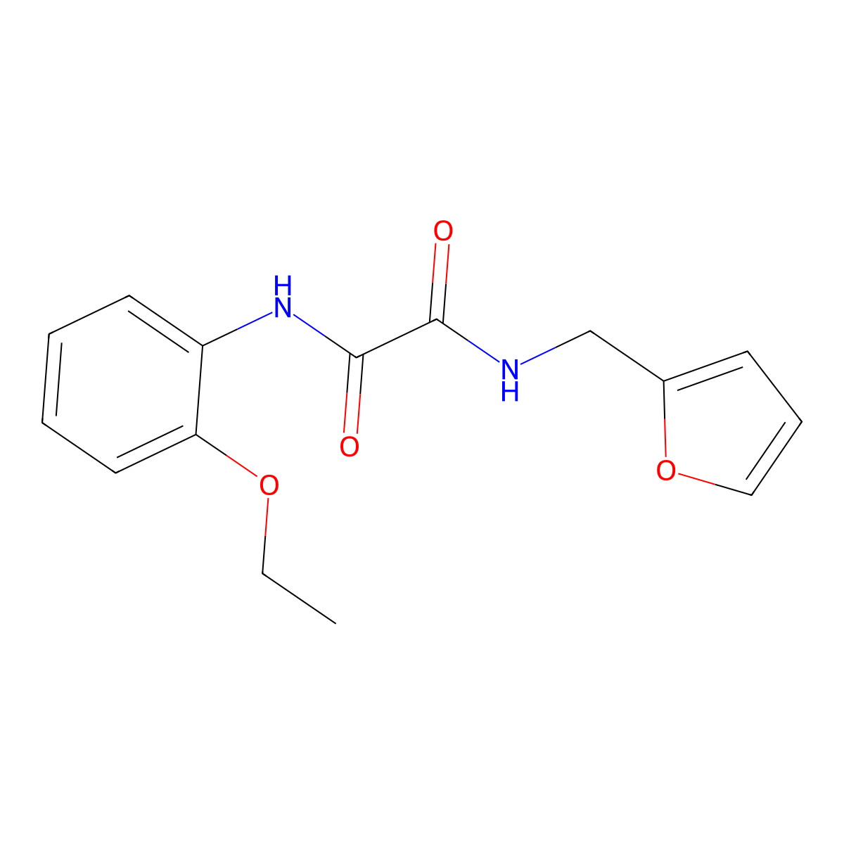 N'-(2-ethoxyphenyl)-N-(furan-2-ylmethyl)oxamide molecular structure, CAS 332065-30-2