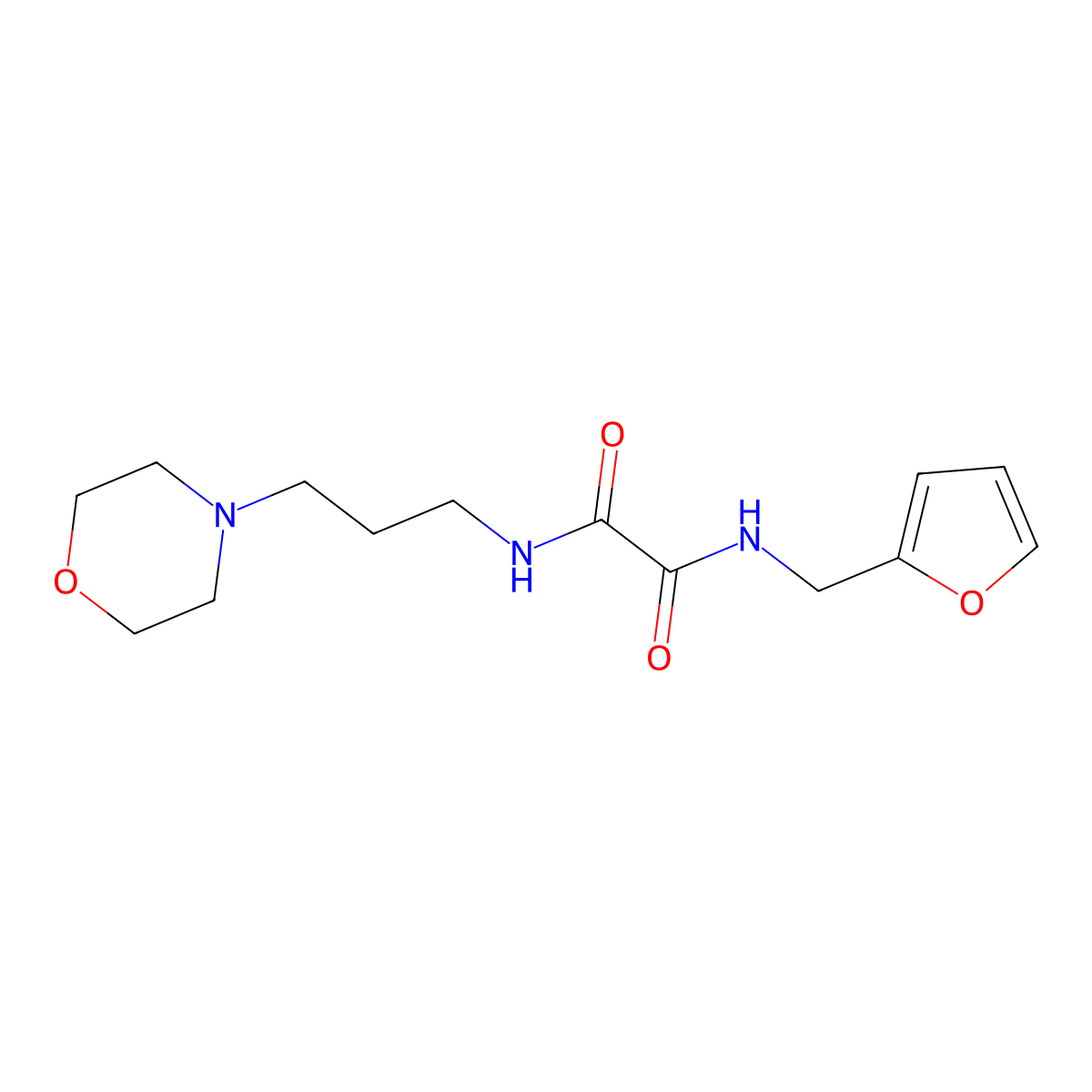 N'-(furan-2-ylmethyl)-N-(3-morpholin-4-ylpropyl)oxamide molecular structure, CAS 332065-33-5
