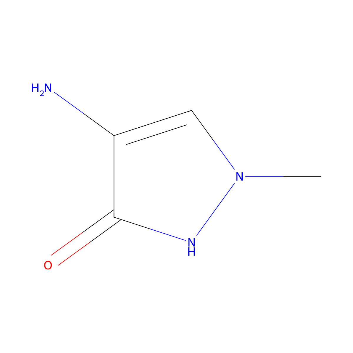 4-amino-1-methyl-1H-pyrazol-3-ol molecular structure, CAS 332069-73-5