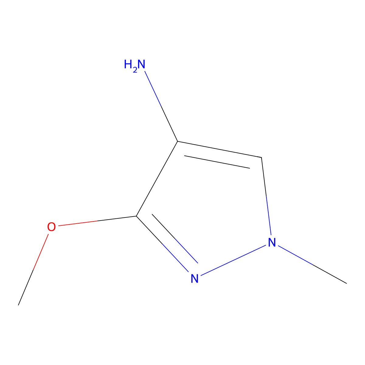 3-methoxy-1-methyl-1H-pyrazol-4-amine molecular structure, CAS 332069-74-6