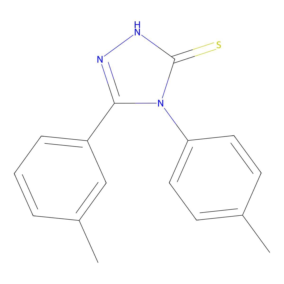 5-(3-methylphenyl)-4-(4-methylphenyl)-4H-1,2,4-triazole-3-thiol molecular structure, CAS 332072-93-2