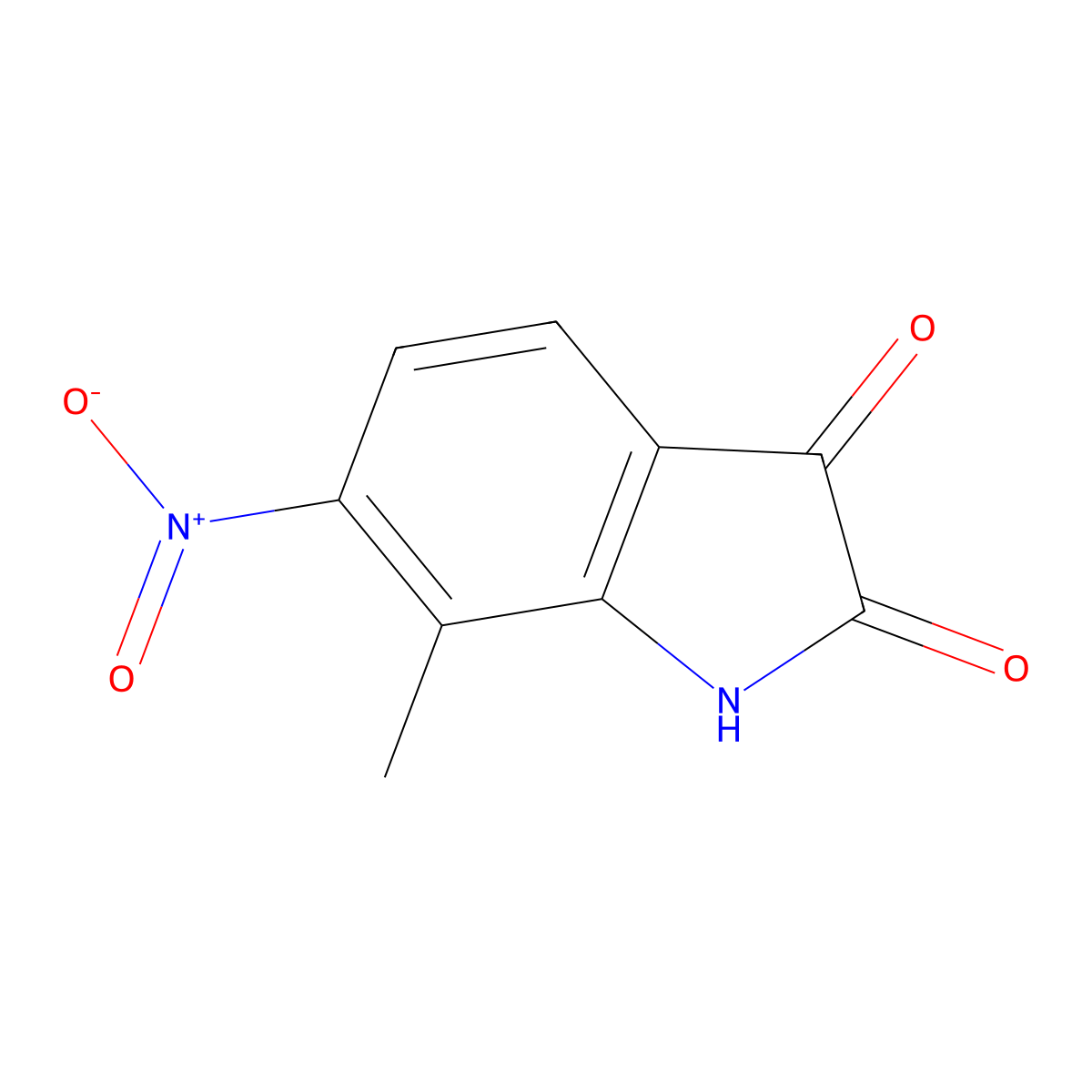 7-Methyl-6-nitro-2,3-dihydro-1H-indole-2,3-dione molecular structure, CAS 332082-30-1
