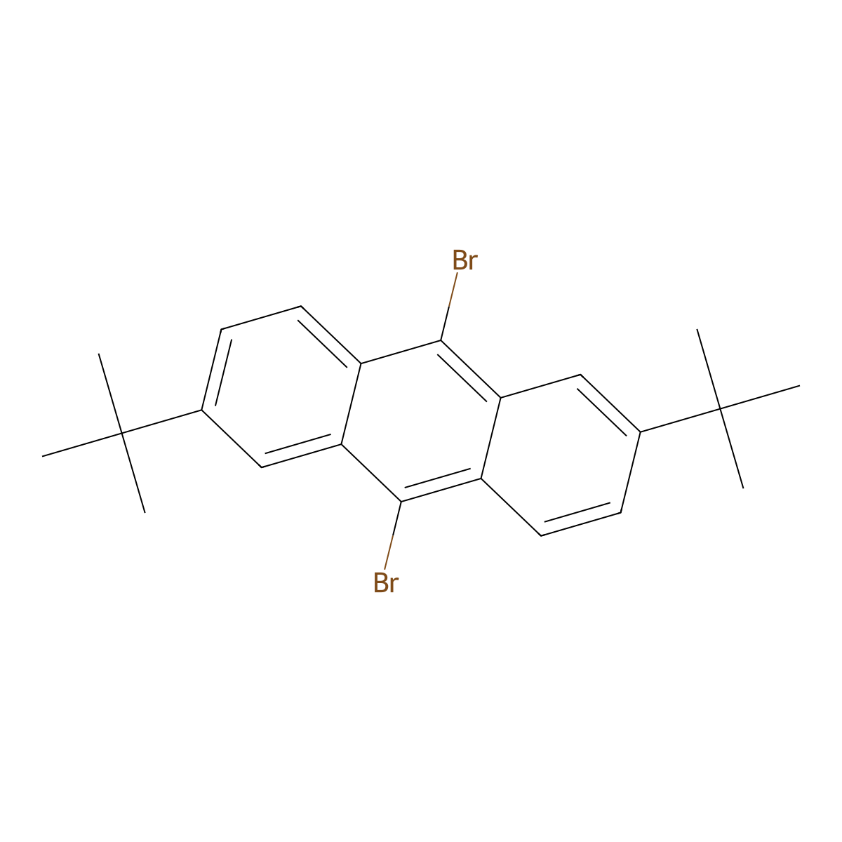 9,10-Dibromo-2,6-di-tert-butylanthracene molecular structure, CAS 332083-45-1