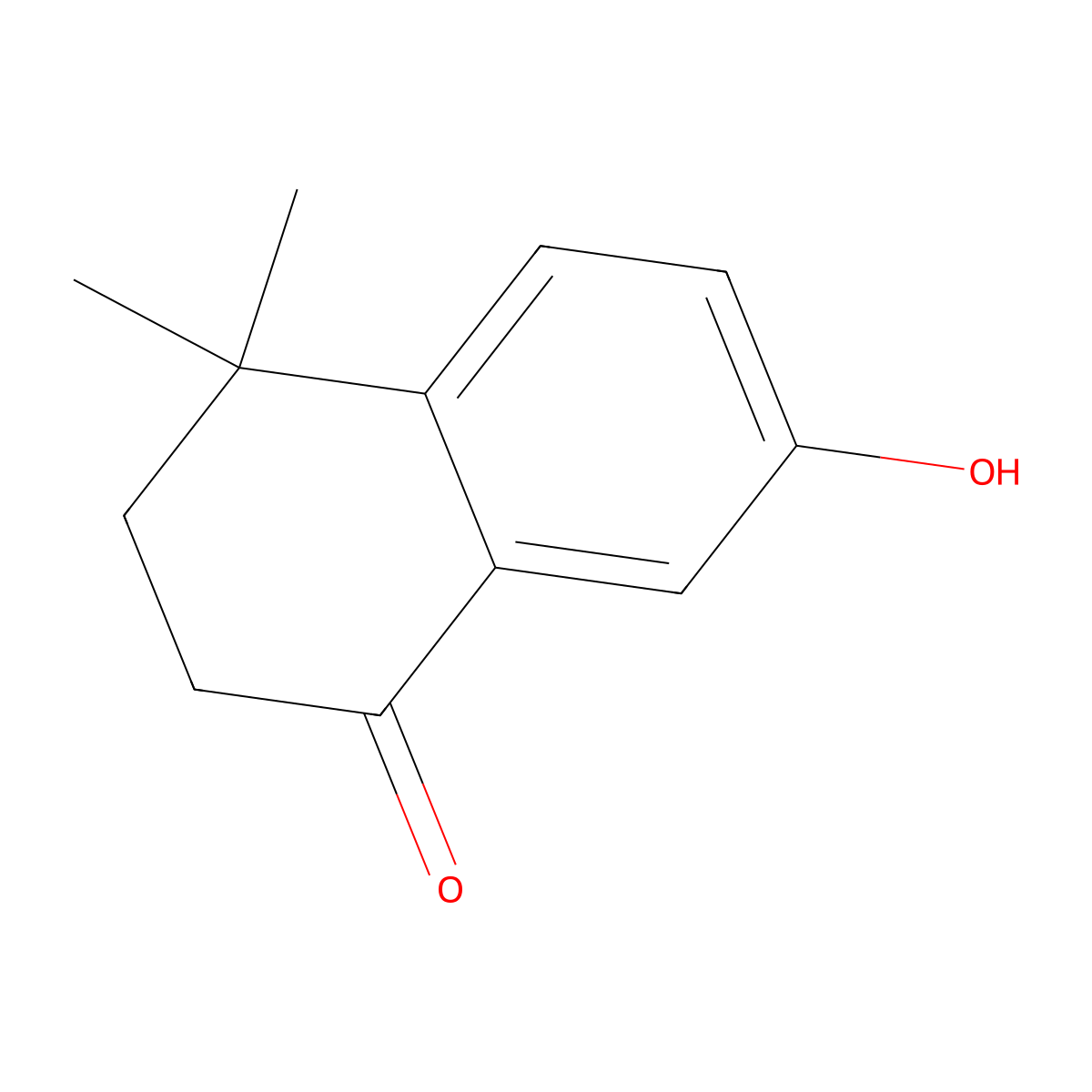 3,4-Dihydro-7-hydroxy-4,4-dimethyl-1(2H)-naphthalenone molecular structure, CAS 33209-72-2