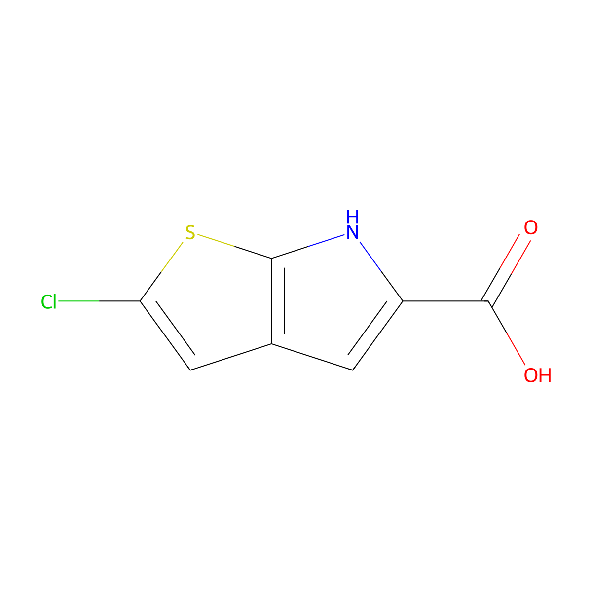 2-Chloro-6H-thieno[2,3-b]pyrrole-5-carboxylic acid molecular structure, CAS 332099-03-3