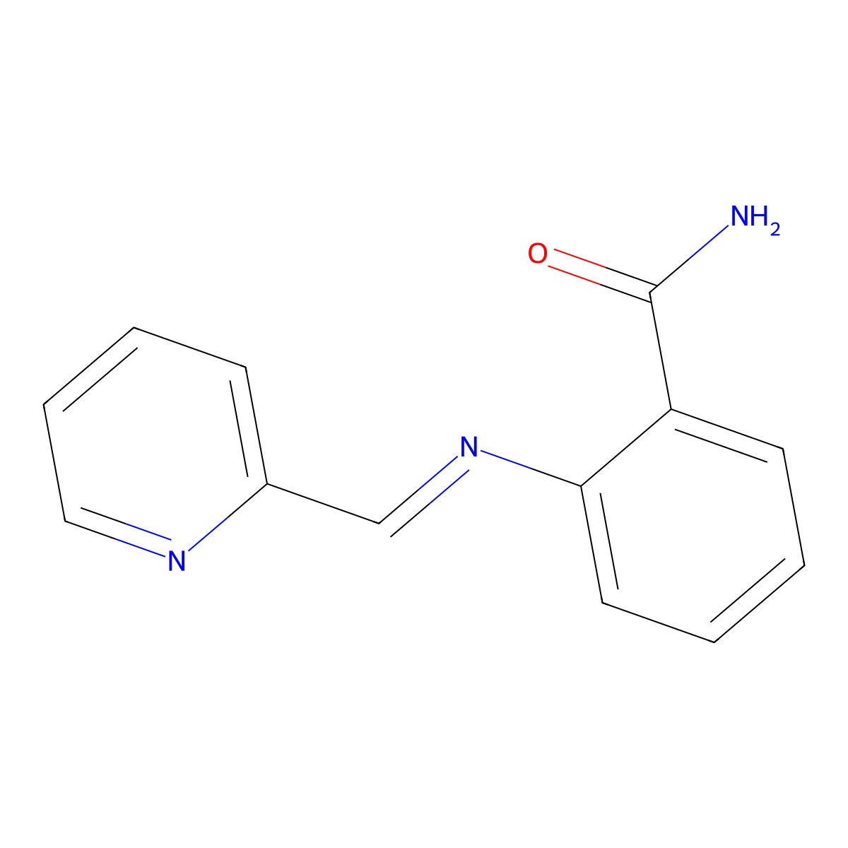 2-[(2-Pyridinylmethylene)amino]benzamide molecular structure, CAS 332099-39-5