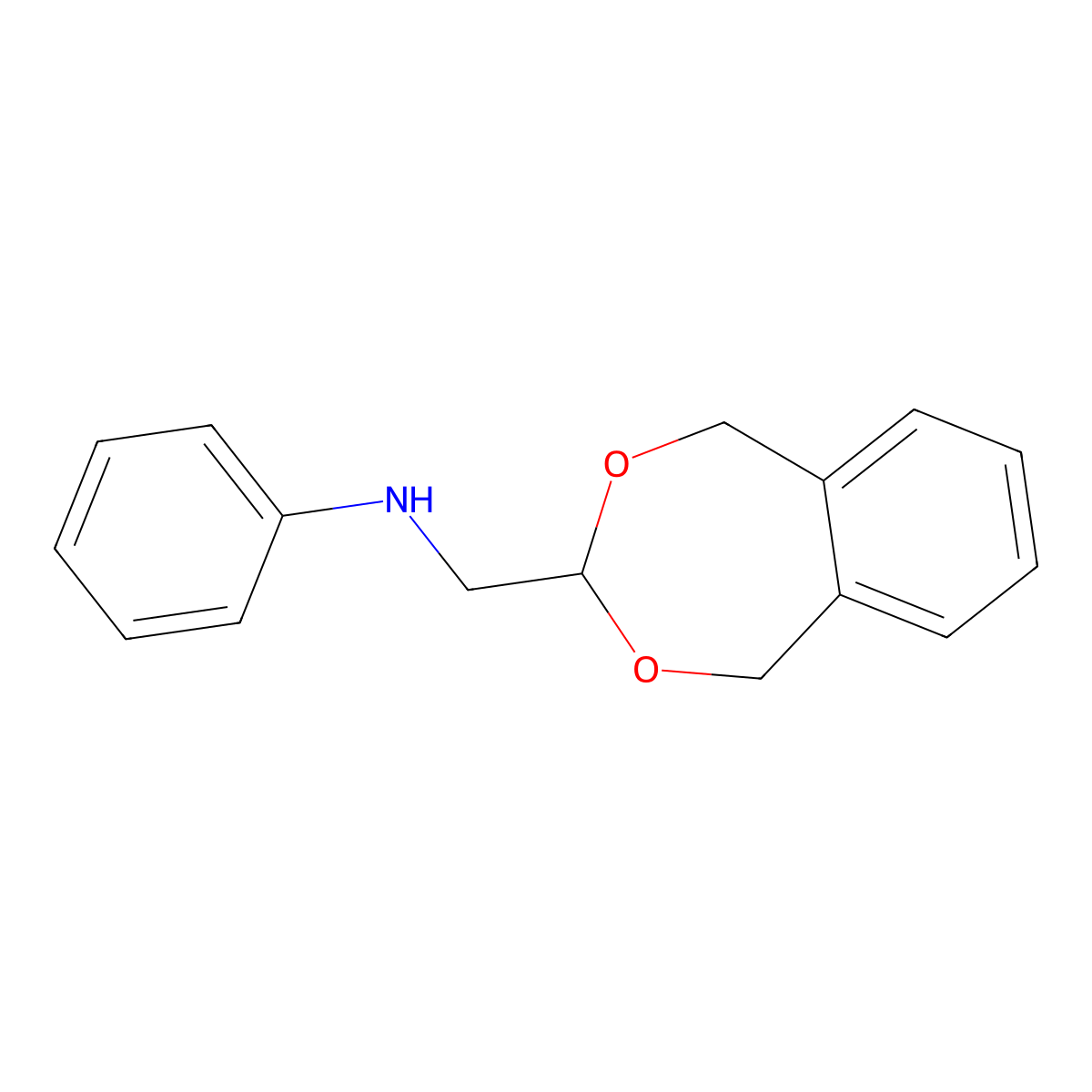 N-(1,5-dihydro-2,4-benzodioxepin-3-ylmethyl)aniline molecular structure, CAS 332099-66-8
