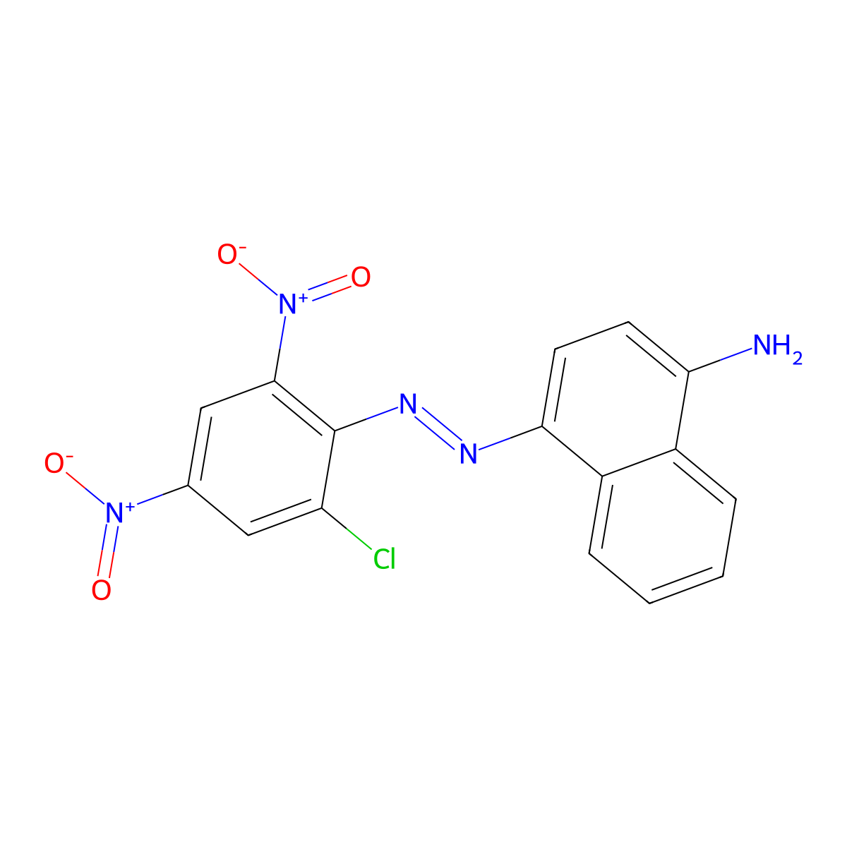 4-(2-(2-Chloro-4,6-dinitrophenyl)diazenyl)-1-naphthalenamine molecular structure, CAS 3321-49-1